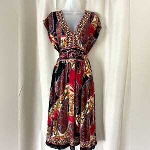 ECI silk peasant dress